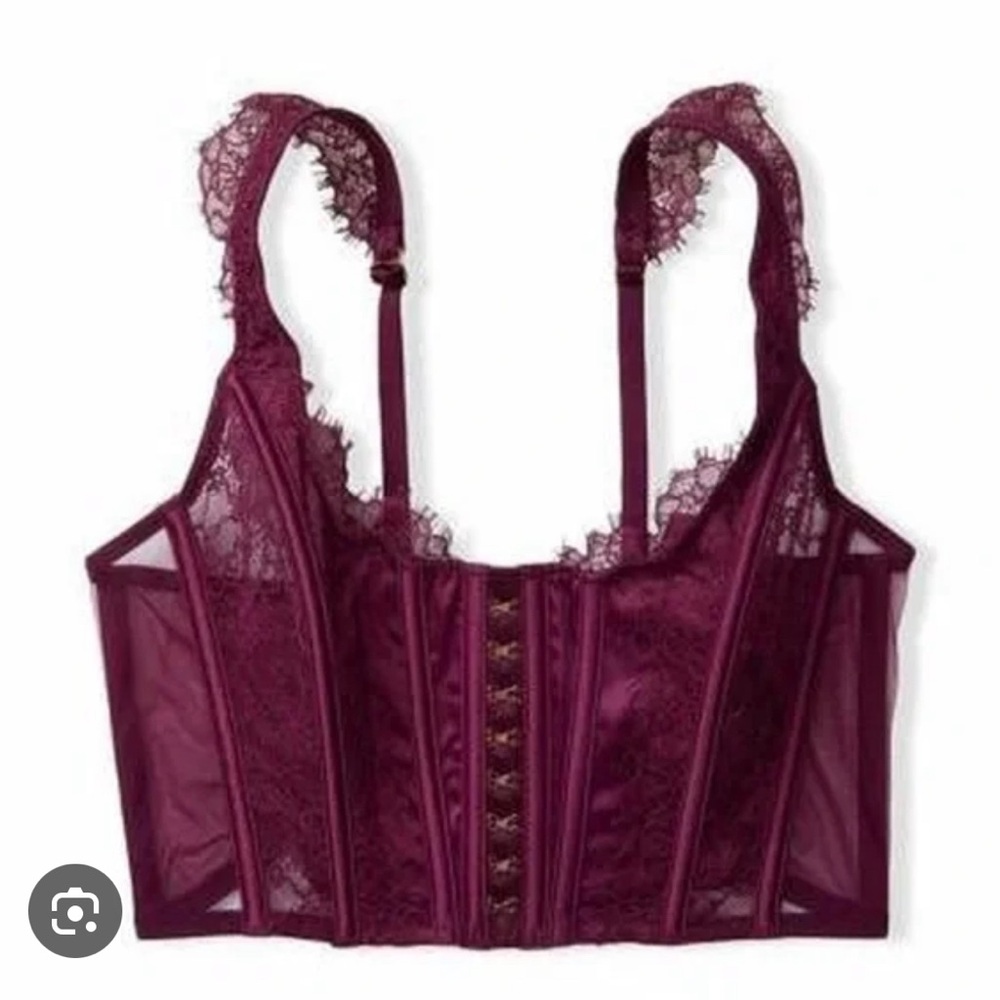 victorias secret pink dream angels unlined corset top bra size xs